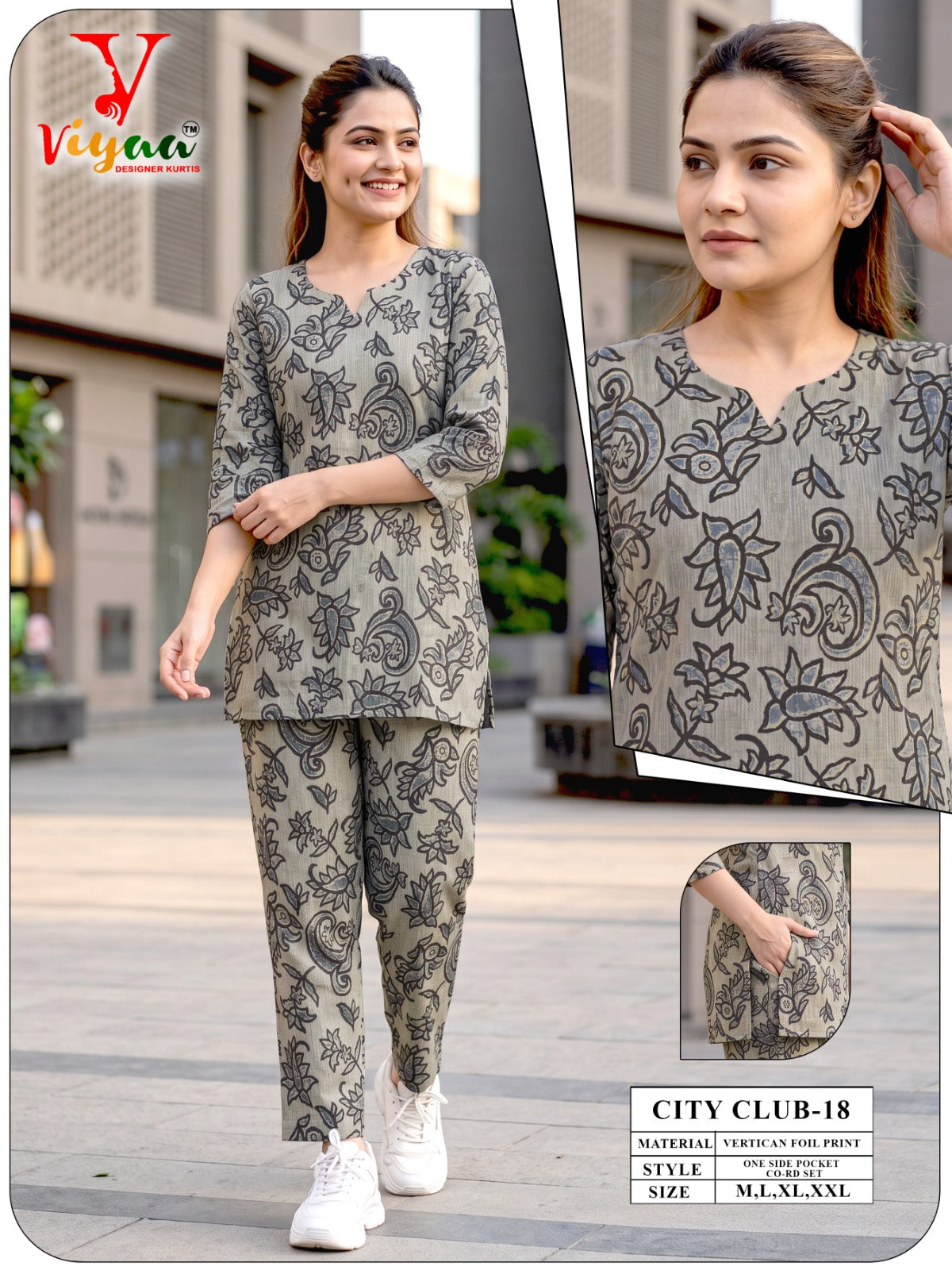 City Club Viyaa Vertican Co Ord Set Exporter India