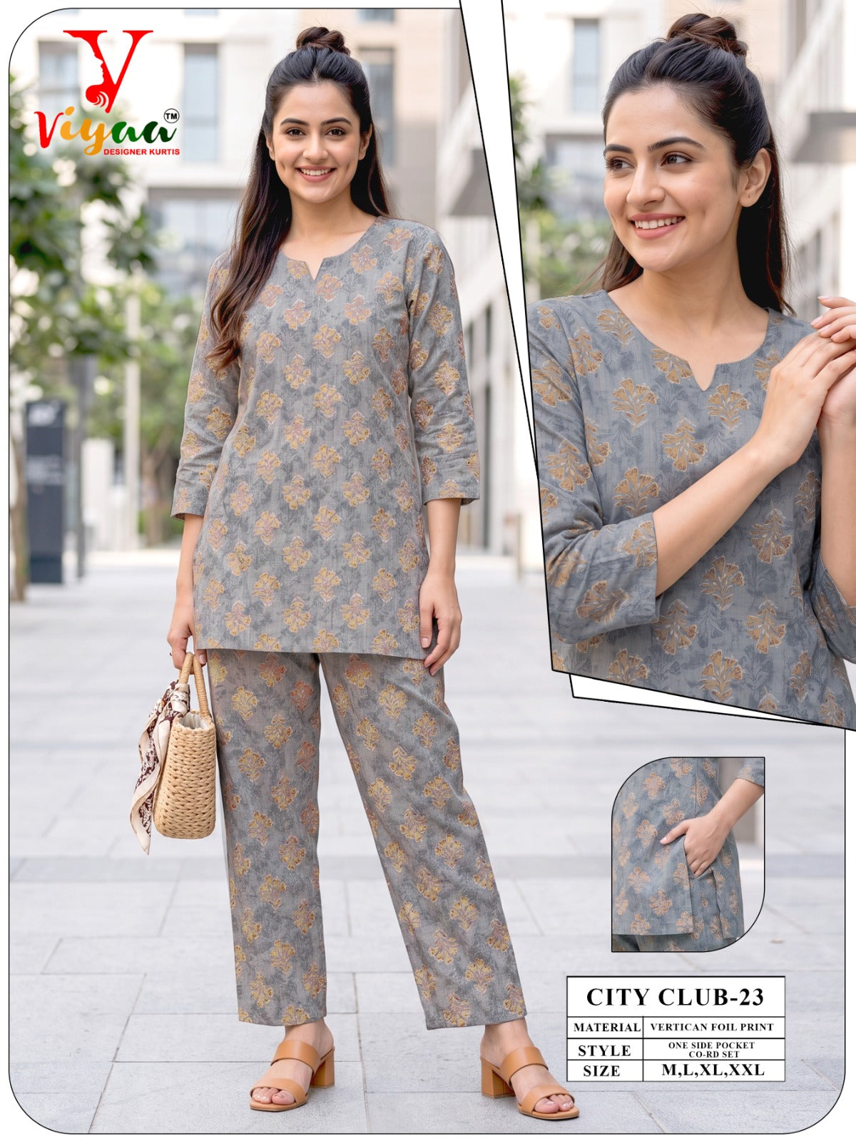 City Club Viyaa Vertican Co Ord Set Exporter India