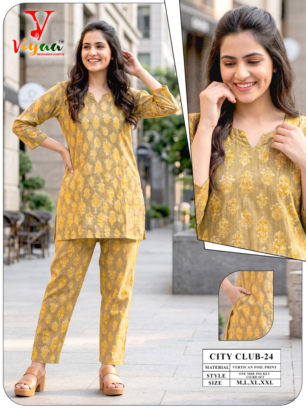 City Club Viyaa Vertican Co Ord Set Exporter India