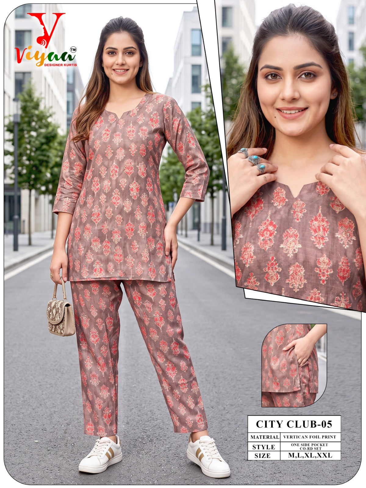 City Club Viyaa Vertican Co Ord Set Exporter India