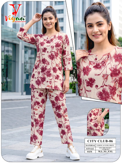 City Club Viyaa Vertican Co Ord Set Exporter India