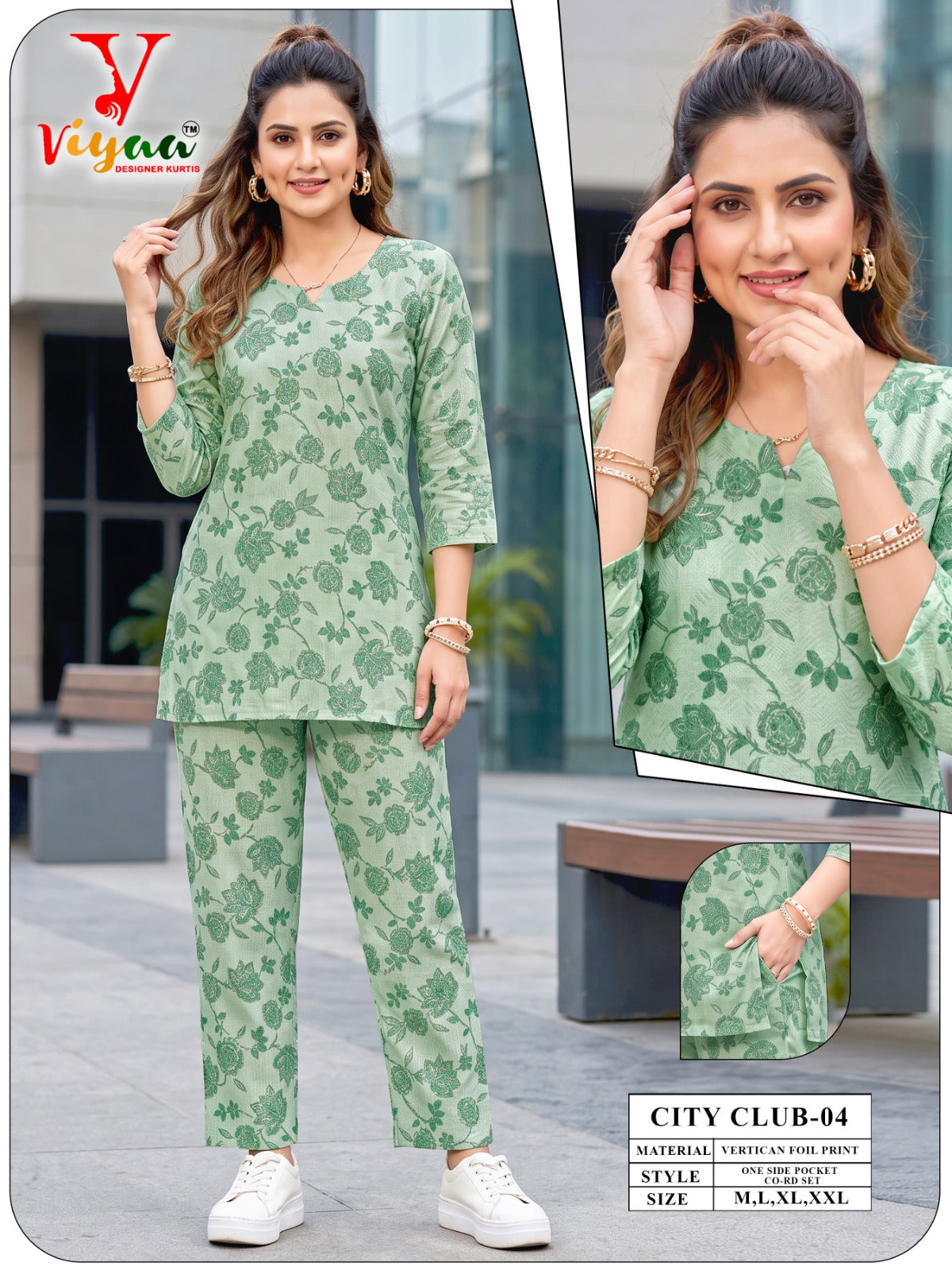 City Club Viyaa Vertican Co Ord Set Exporter India
