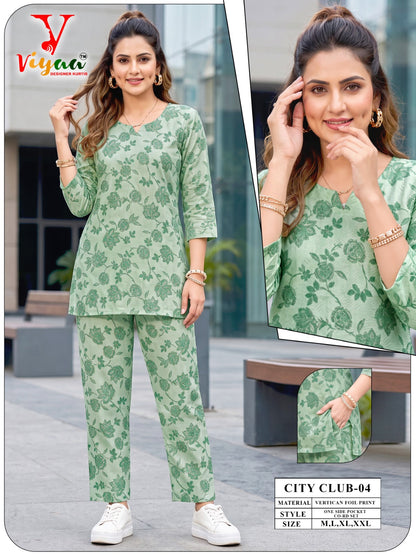 City Club Viyaa Vertican Co Ord Set Exporter India