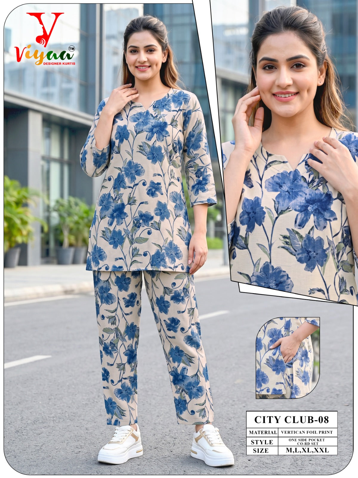 City Club Viyaa Vertican Co Ord Set Exporter India