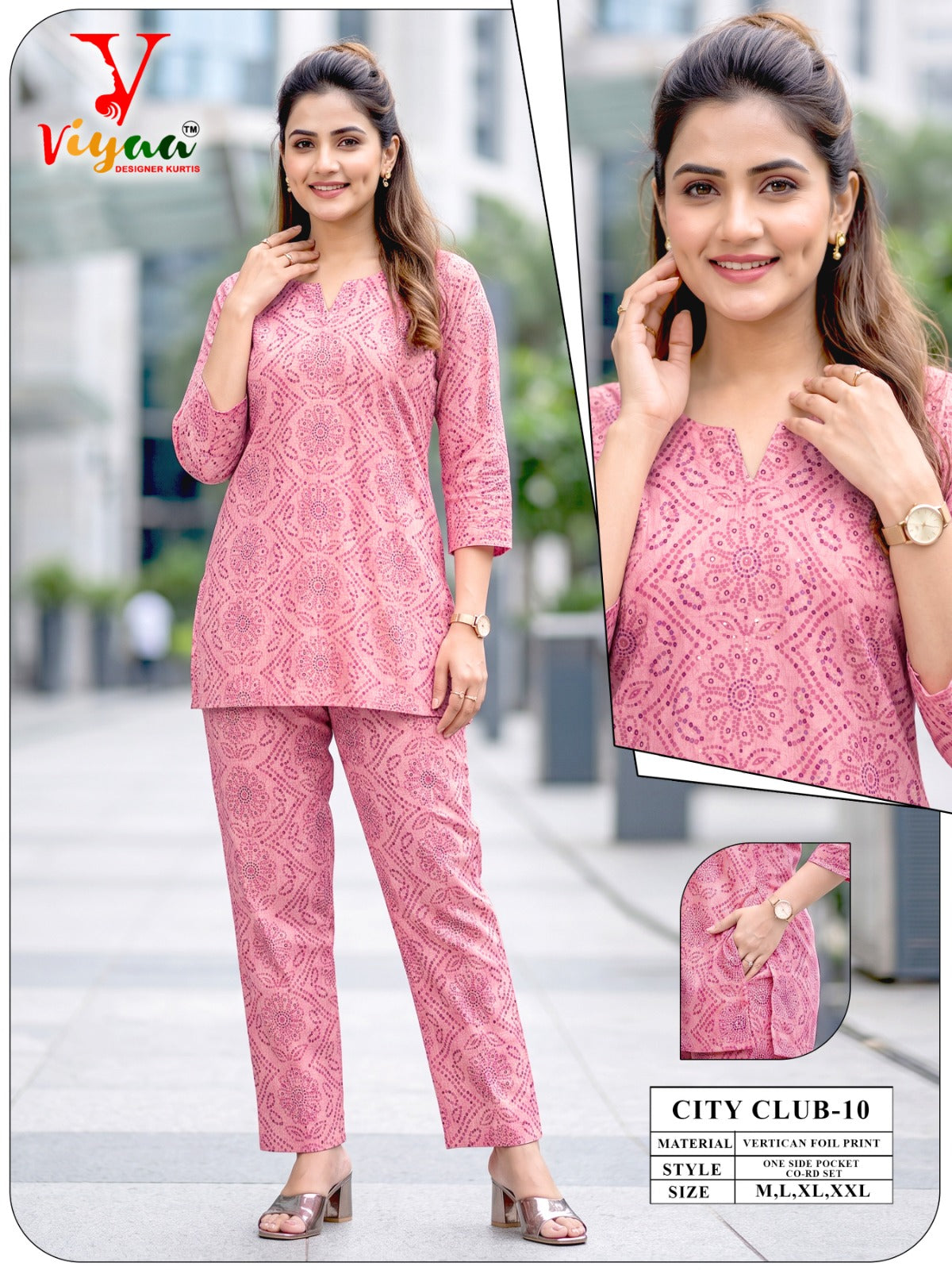 City Club Viyaa Vertican Co Ord Set Exporter India