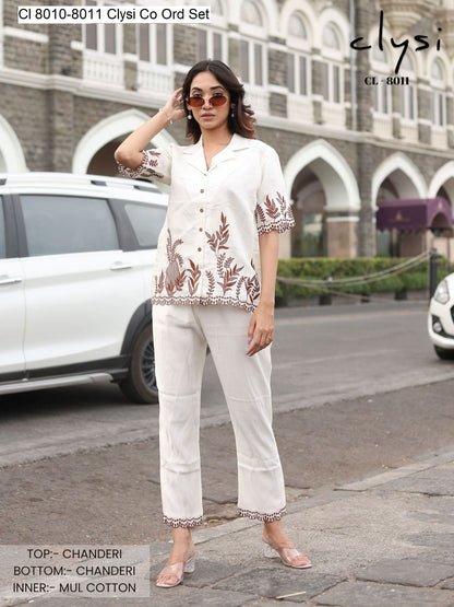Cl 8010-8011 Clysi Chanderi Co Ord Set Supplier Gujarat