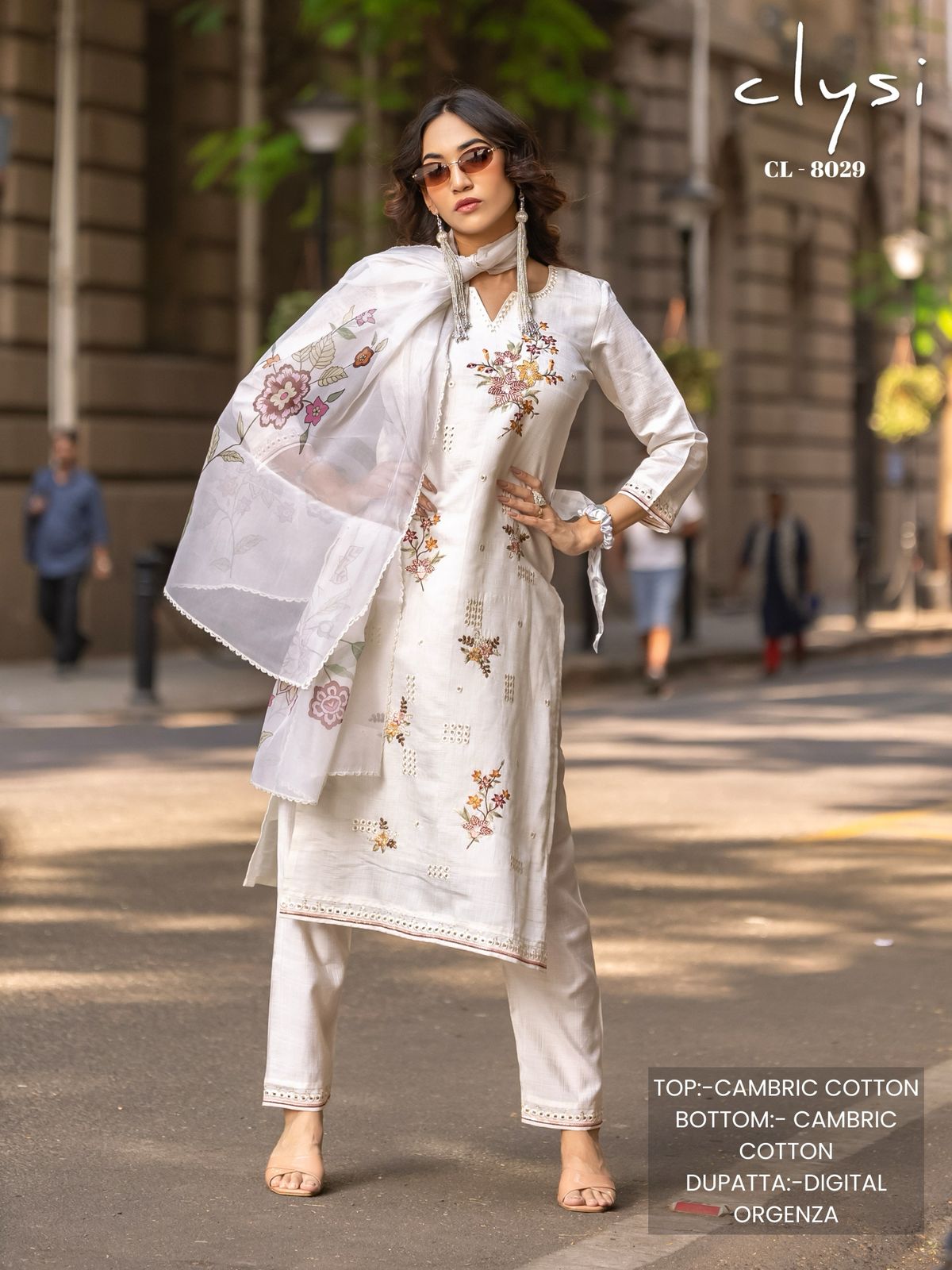 Cl 8029-8030 Clysi Cambric Cotton Readymade Pant Style Suits Wholesale Price