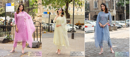 Cl 8043-8045 Clysi Cotton Readymade Pant Style Suits Supplier