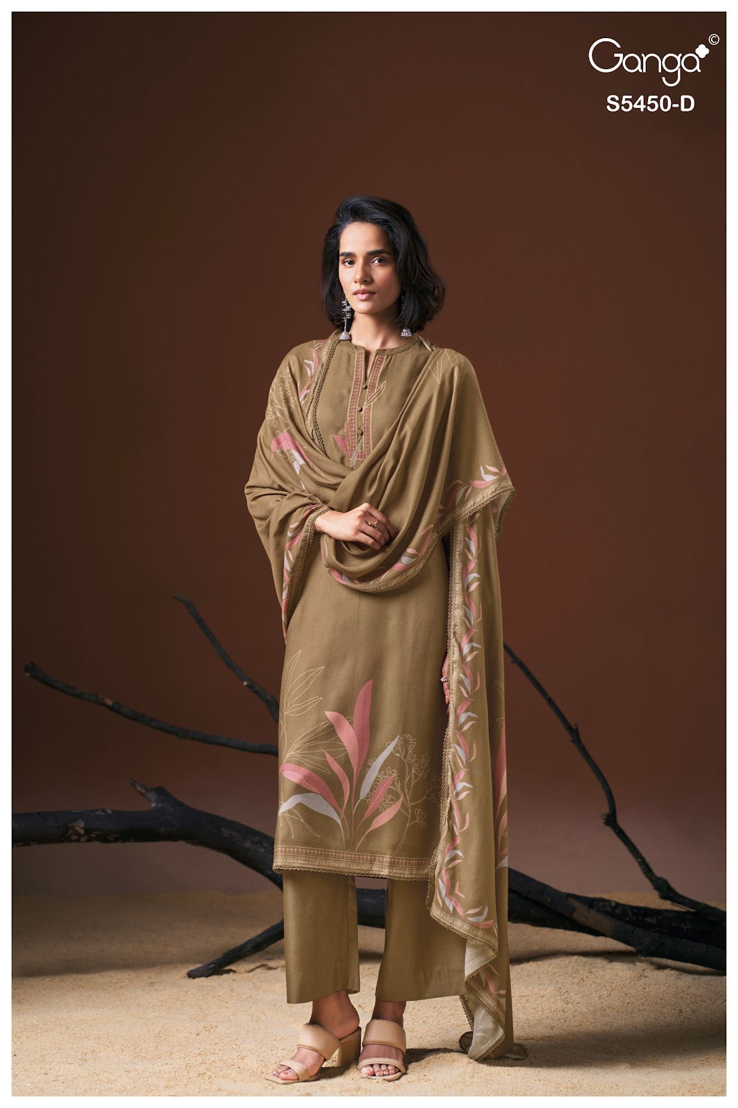 Claira S5450 Ganga Wool Pashmina Suits Manufacturer Ahmedabad