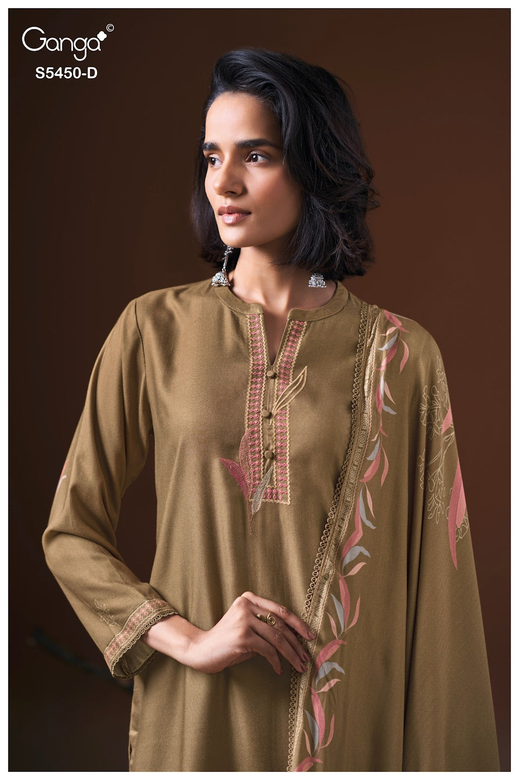 Claira S5450 Ganga Wool Pashmina Suits Manufacturer Ahmedabad