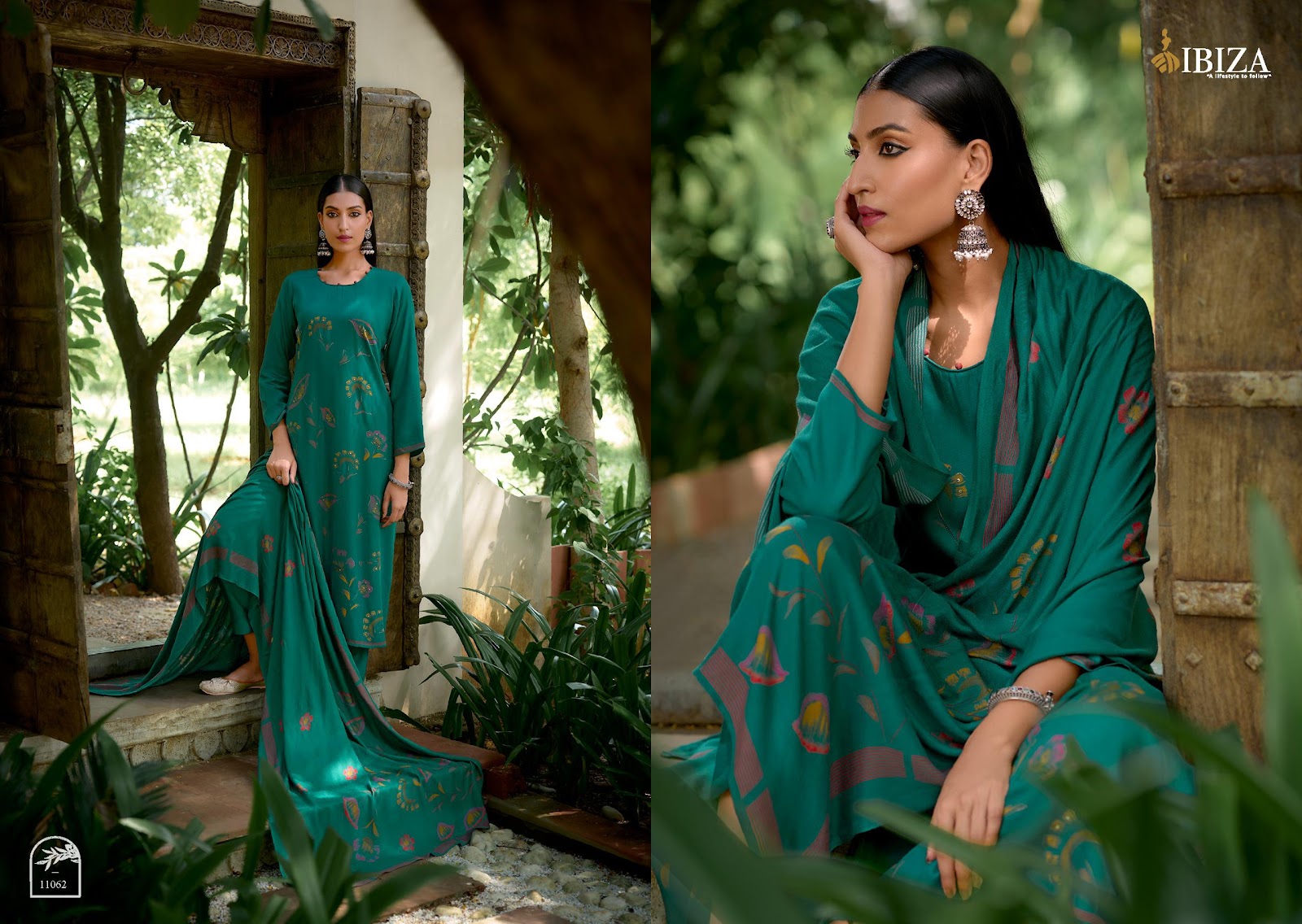 Clara Ibiza Viscose Pashmina Suits Wholesale Price