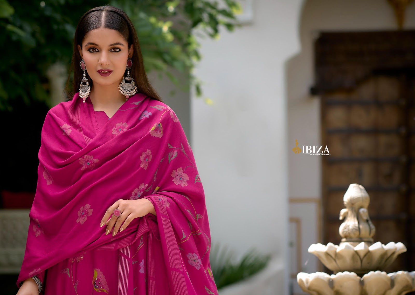 Clara Ibiza Viscose Pashmina Suits Wholesale Price