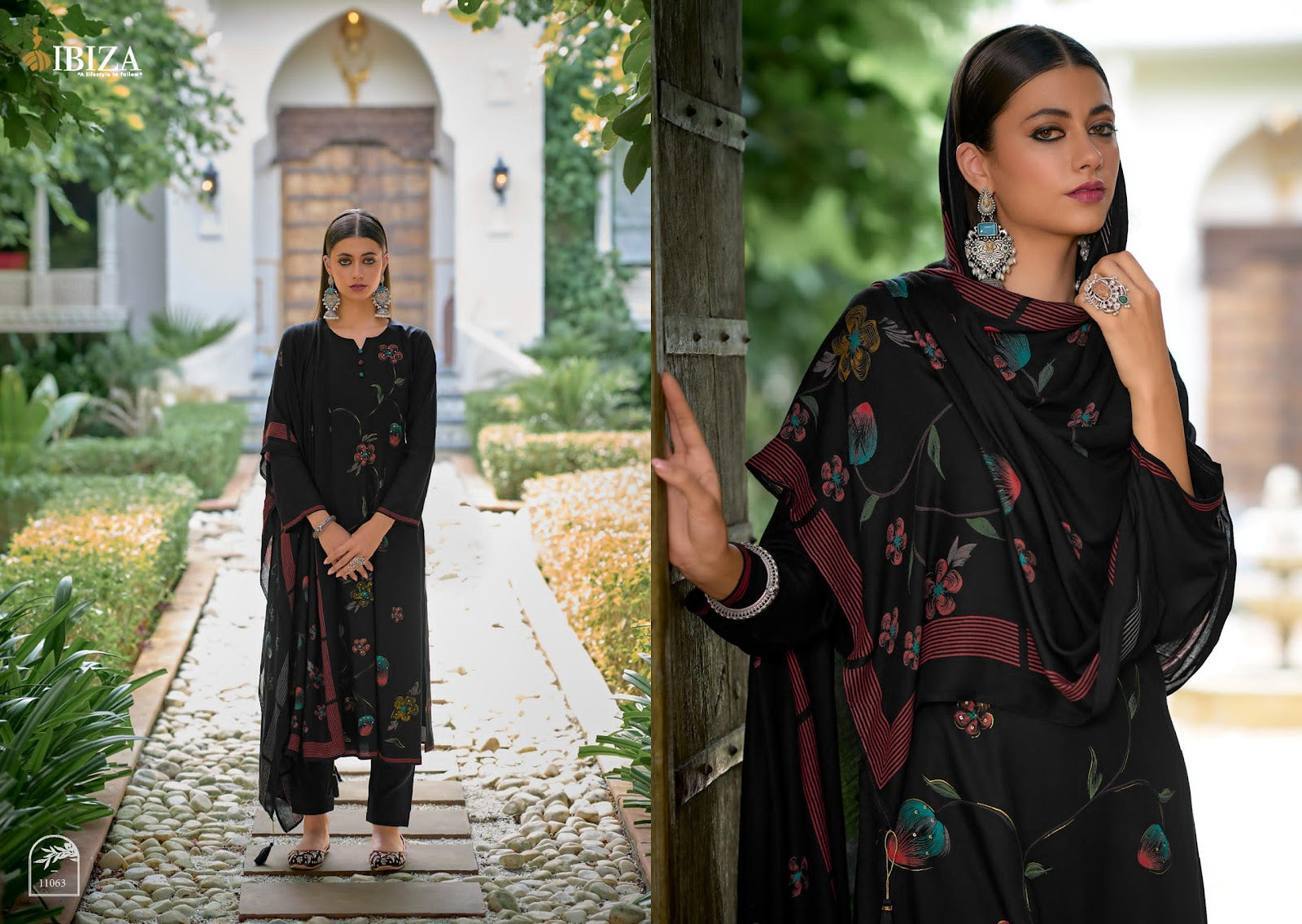 Clara Ibiza Viscose Pashmina Suits Wholesale Price