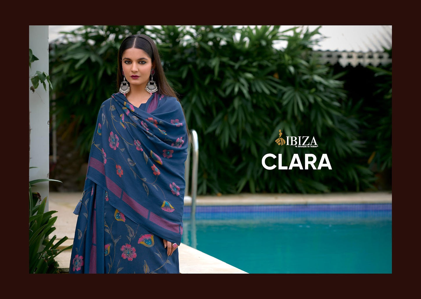 Clara Ibiza Viscose Pashmina Suits Wholesale Price