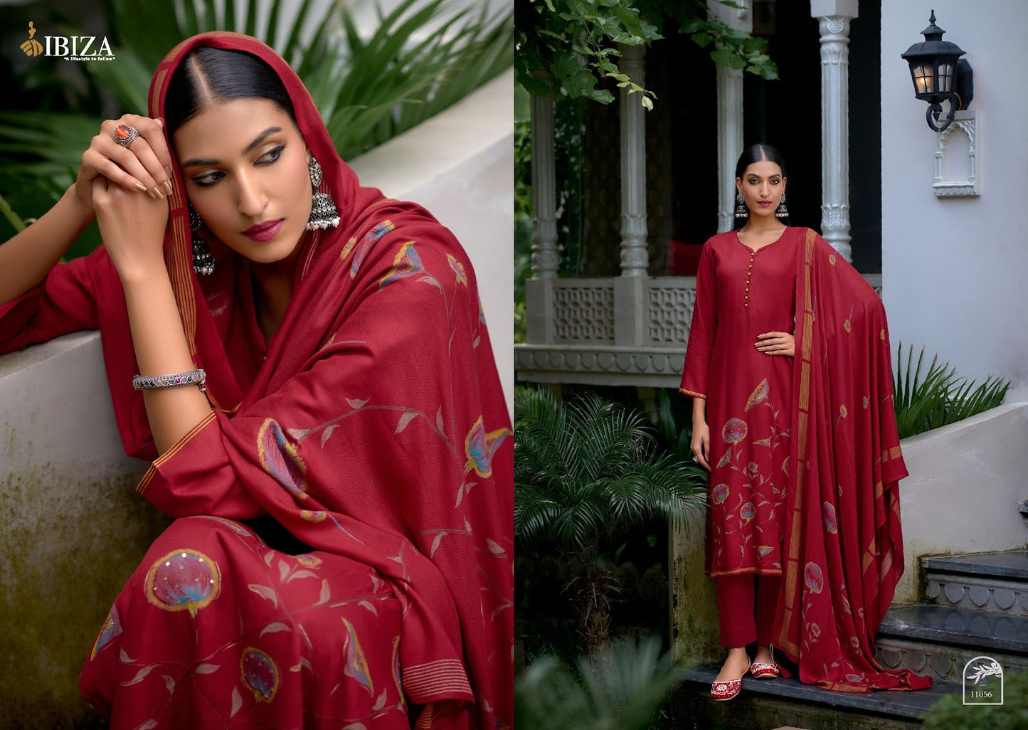 Clara Ibiza Viscose Pashmina Suits Wholesale Price