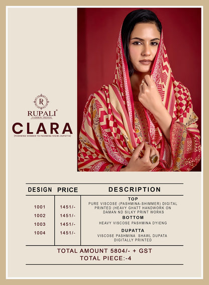 Clara Rupali Pashmina Suits Supplier Gujarat
