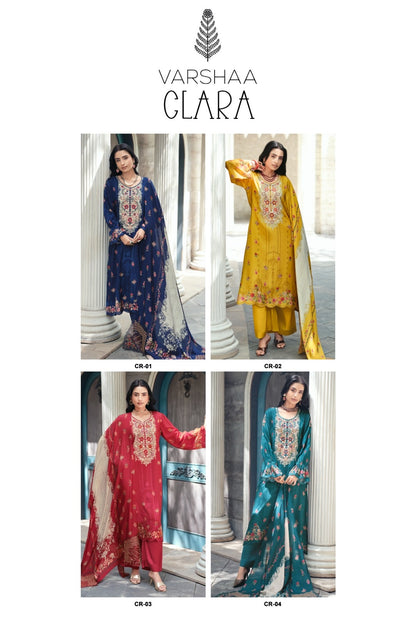 Clara Varshaa Viscose Muslin Pant Style Suits Supplier India