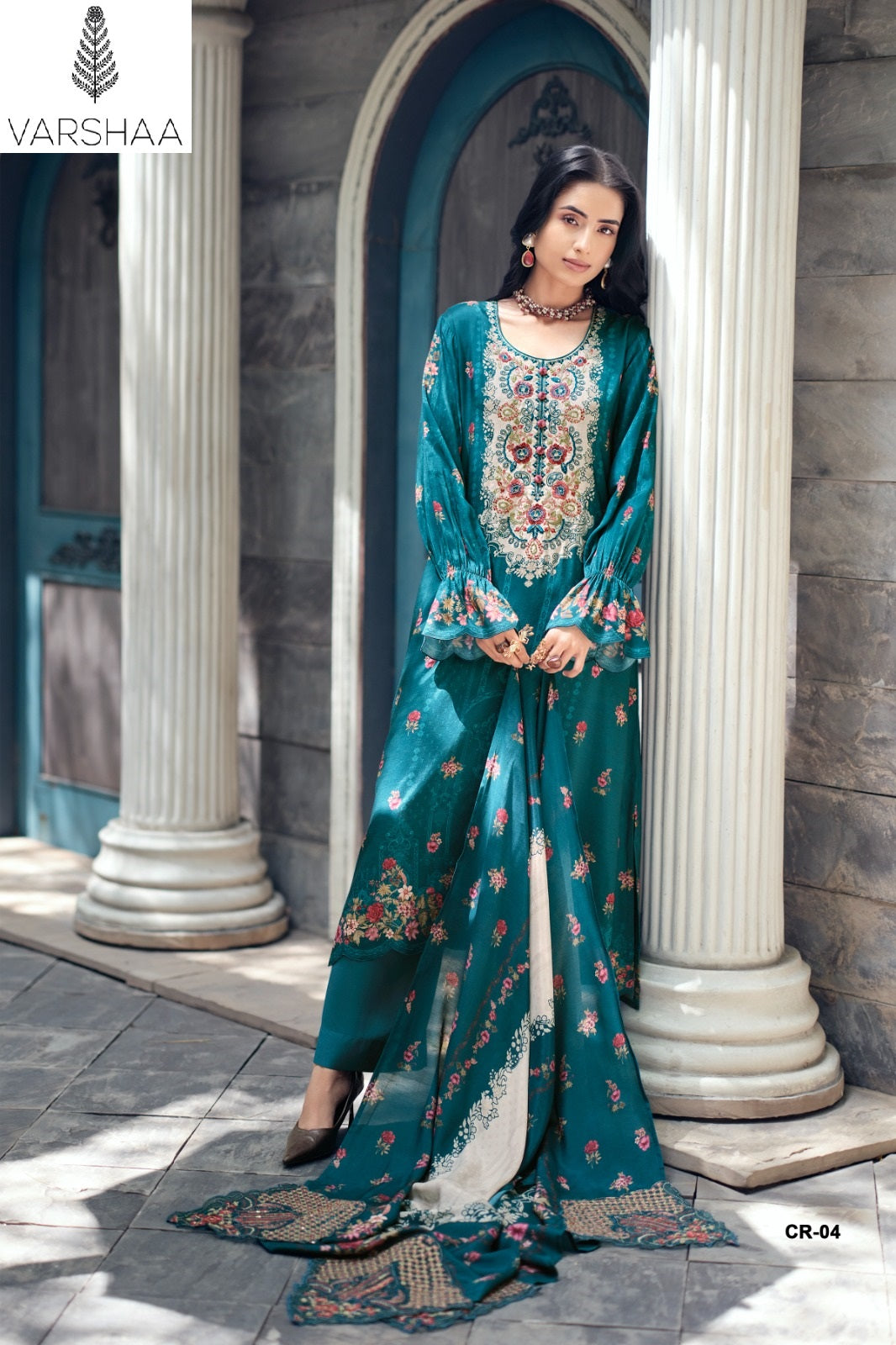 Clara Varshaa Viscose Muslin Pant Style Suits Supplier India