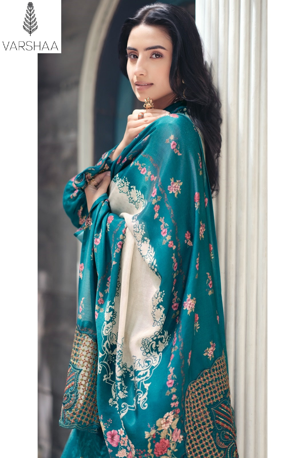Clara Varshaa Viscose Muslin Pant Style Suits Supplier India