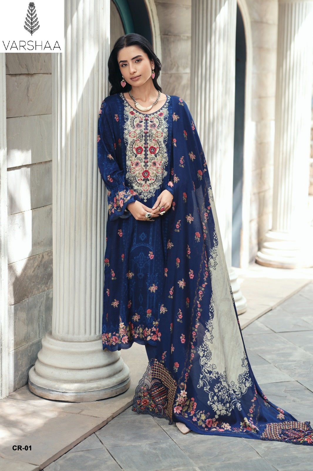 Clara Varshaa Viscose Muslin Pant Style Suits Supplier India