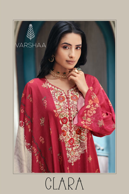 Clara Varshaa Viscose Muslin Pant Style Suits Supplier India