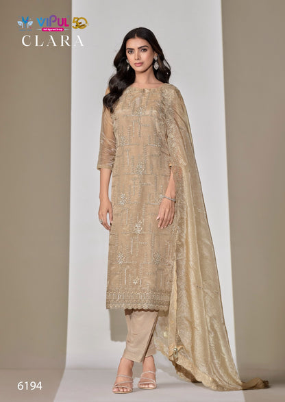 Clara Vipul Satin Pant Style Suits Exporter India