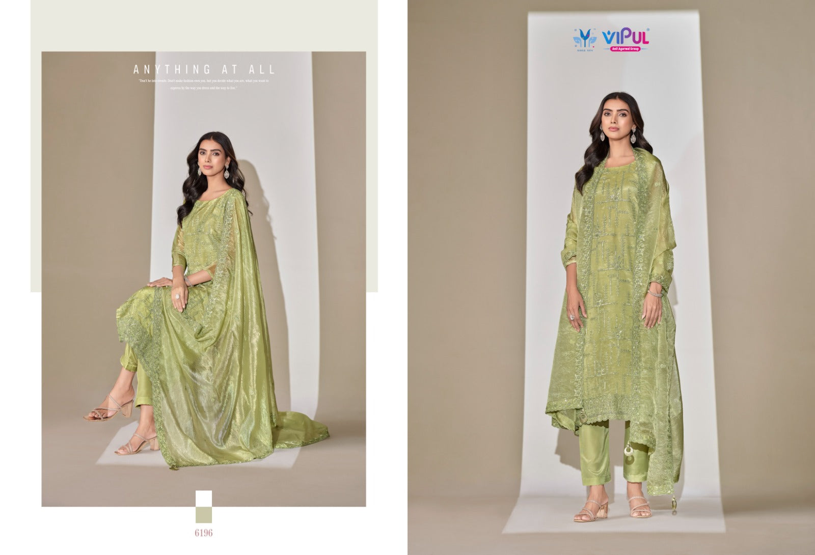 Clara Vipul Satin Pant Style Suits Exporter India