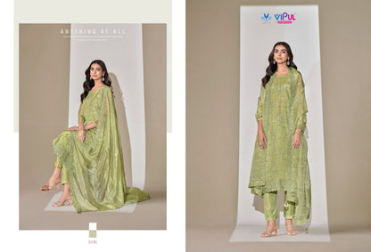 Clara Vipul Satin Pant Style Suits Exporter India