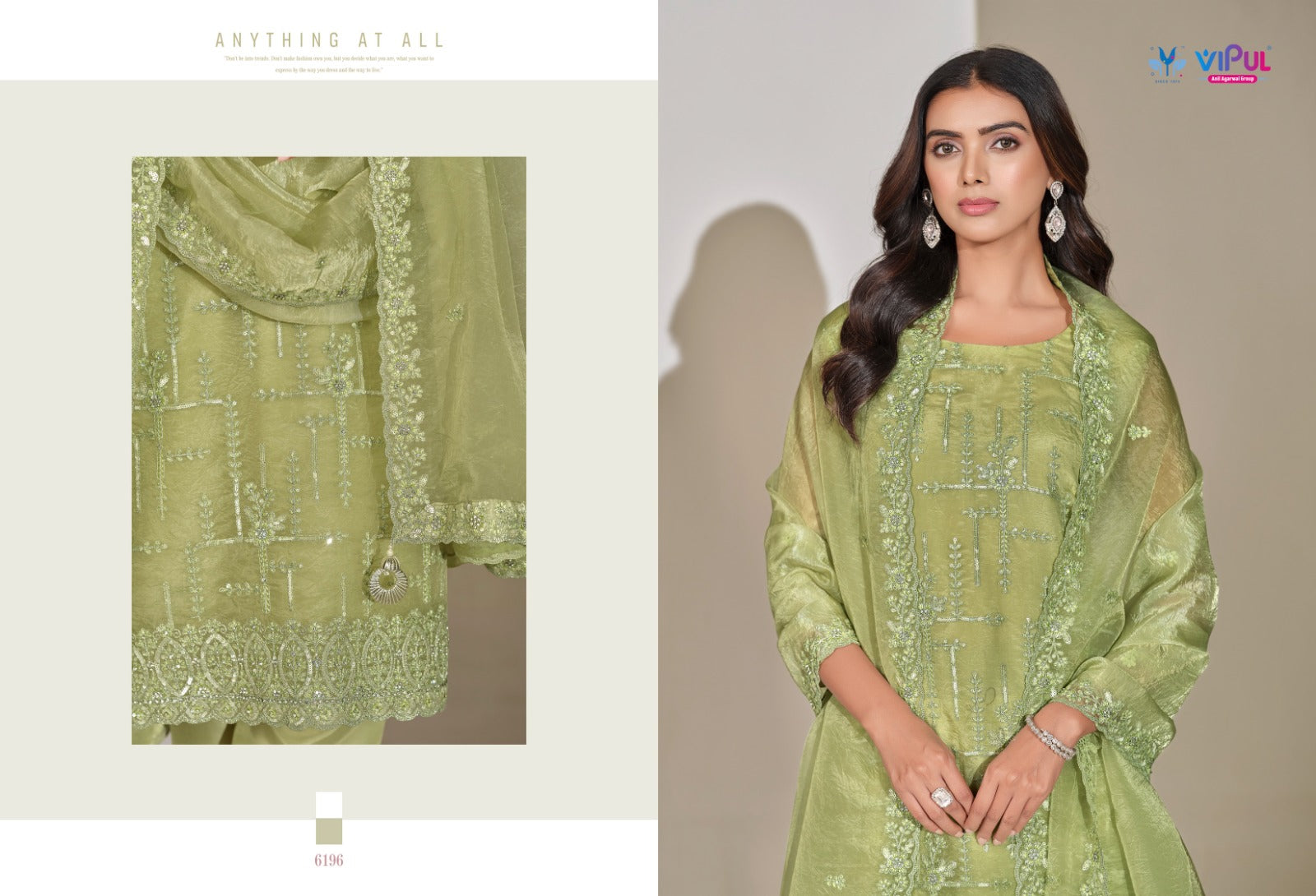 Clara Vipul Satin Pant Style Suits Exporter India