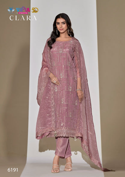 Clara Vipul Satin Pant Style Suits Exporter India