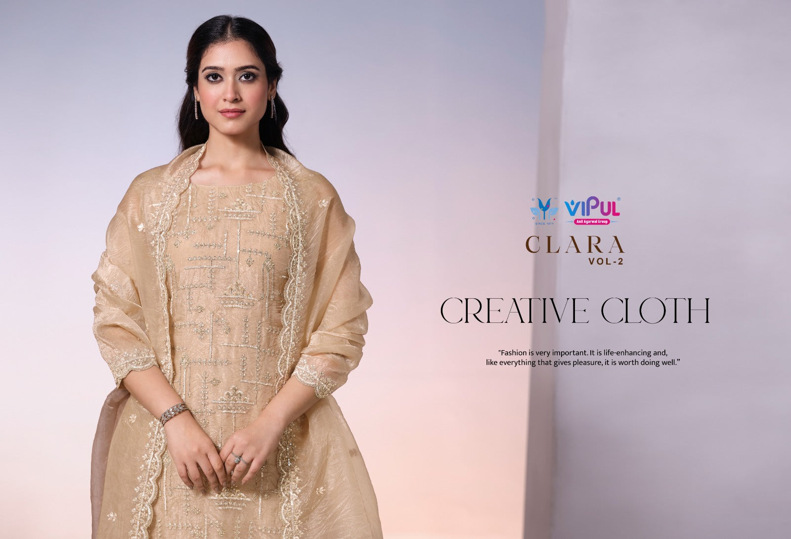 Clara Vol 2 Vipul Organza Pant Style Suits Wholesale Price