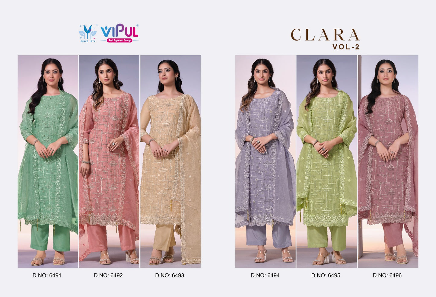 Clara Vol 2 Vipul Organza Pant Style Suits Wholesale Price