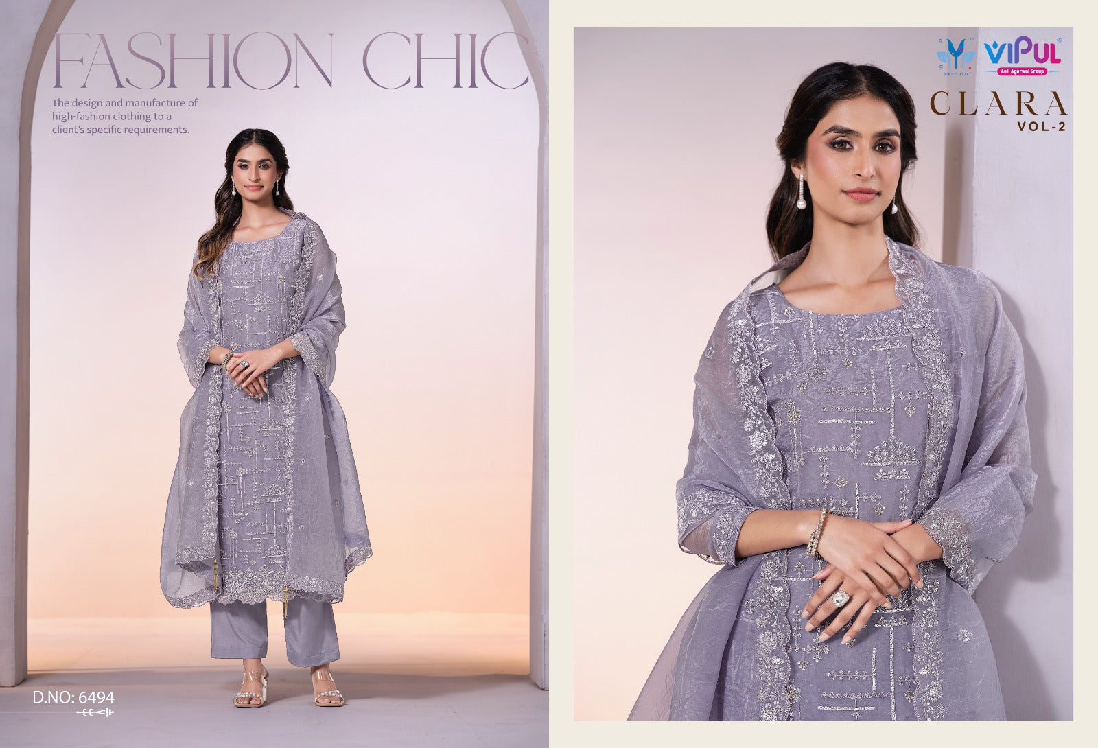 Clara Vol 2 Vipul Organza Pant Style Suits Wholesale Price