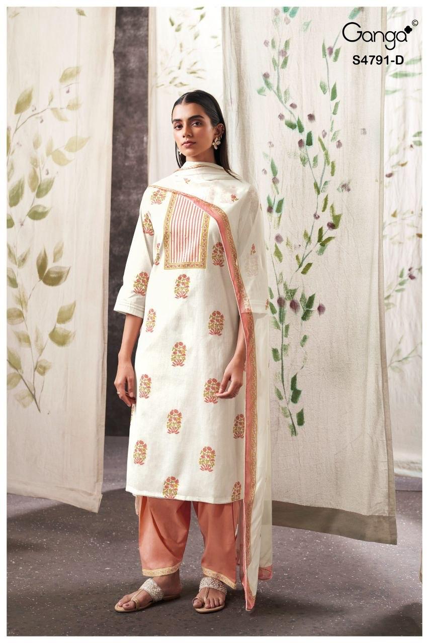 Claren 4791 Ganga Organdy Pant Style Suits Wholesaler India