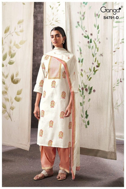 Claren 4791 Ganga Organdy Pant Style Suits Wholesaler India