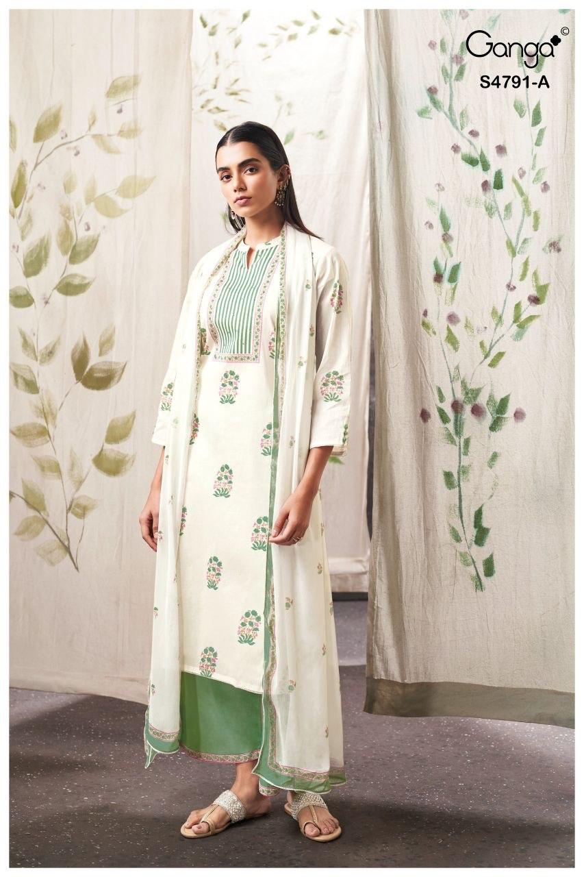 Claren 4791 Ganga Organdy Pant Style Suits Wholesaler India