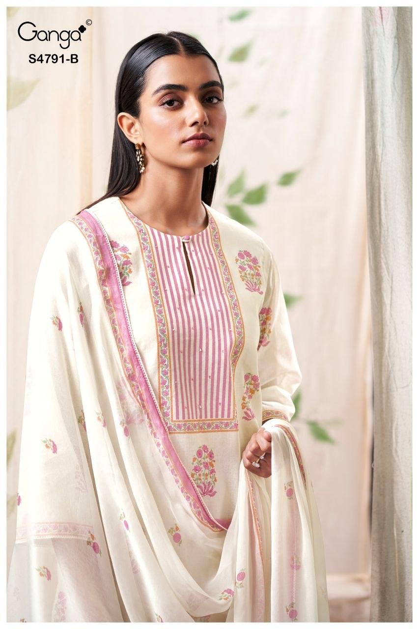 Claren 4791 Ganga Organdy Pant Style Suits Wholesaler India