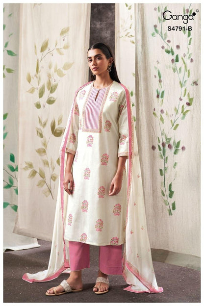 Claren 4791 Ganga Organdy Pant Style Suits Wholesaler India