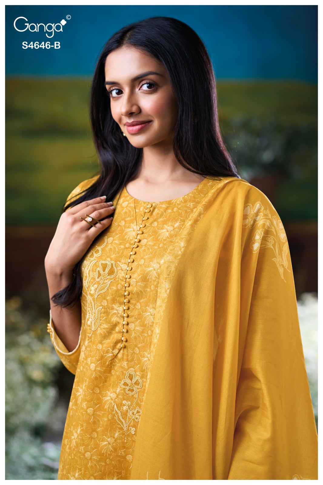 Claria 4646 Ganga Cotton Plazzo Style Suits Exporter Gujarat