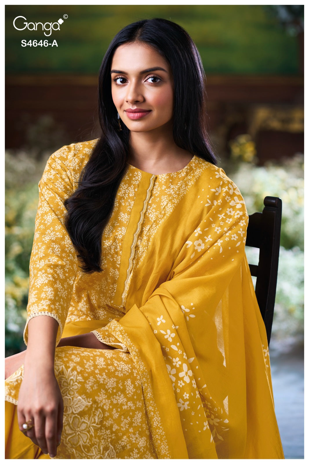 Claria 4646 Ganga Cotton Plazzo Style Suits Exporter Gujarat