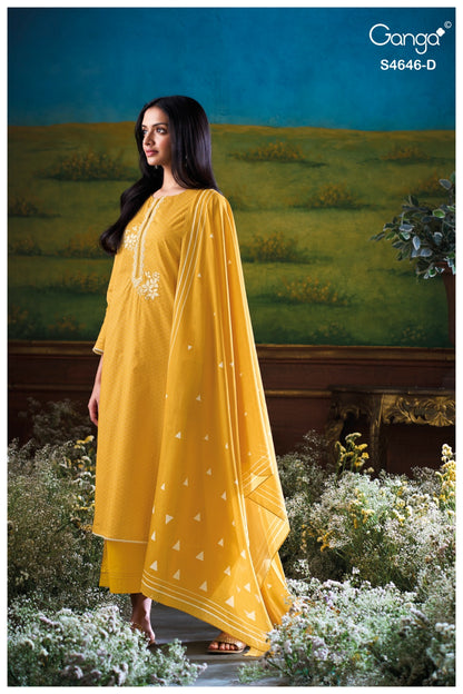 Claria 4646 Ganga Cotton Plazzo Style Suits Exporter Gujarat