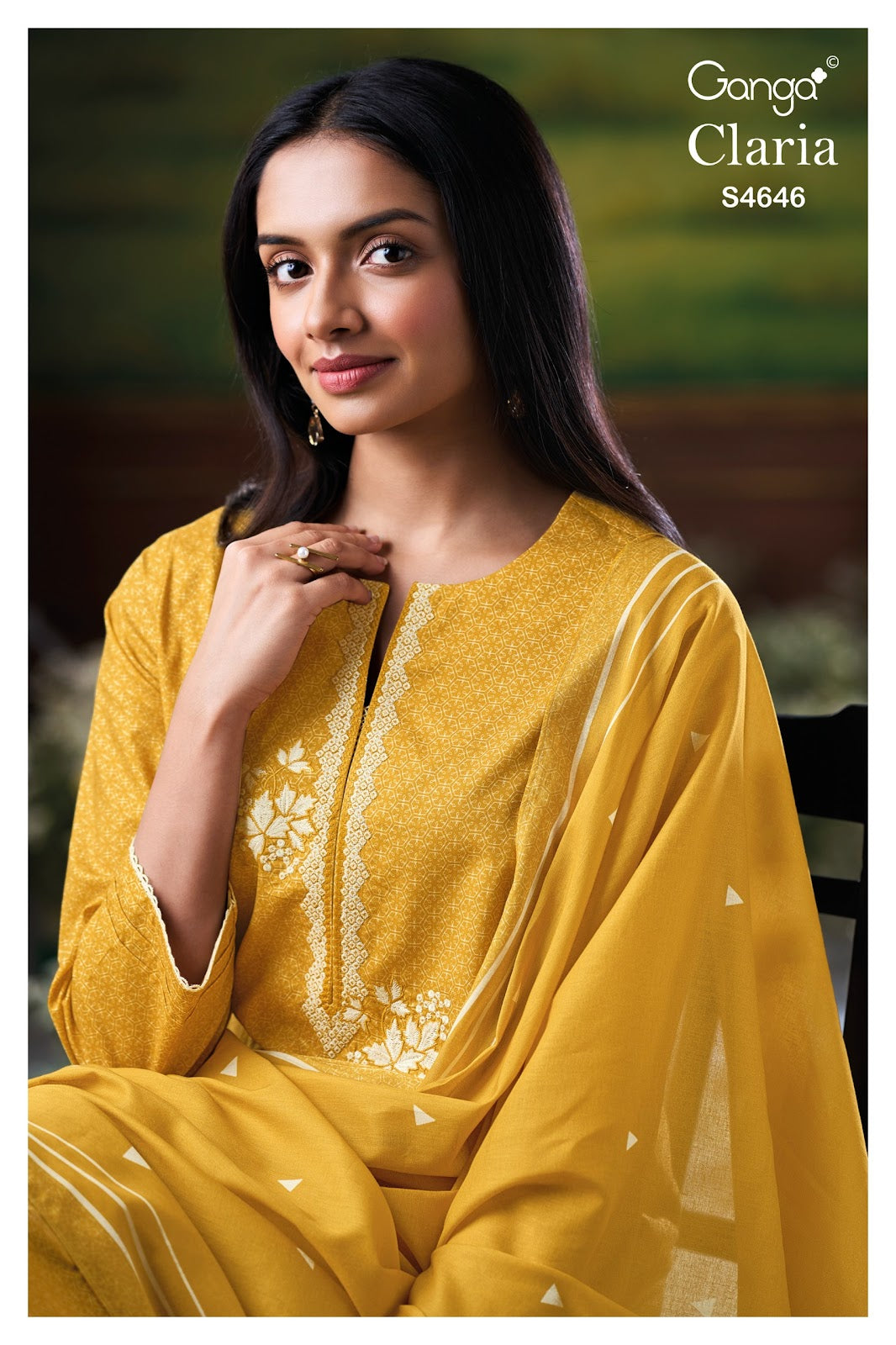 Claria 4646 Ganga Cotton Plazzo Style Suits Exporter Gujarat