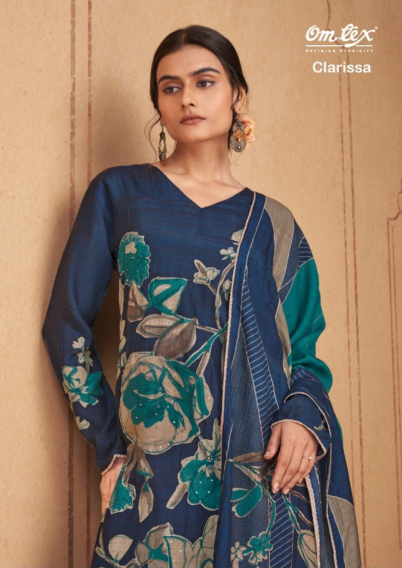 Clarissa Omtex Silk Pant Style Suits Wholesaler