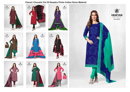 Classic Chunaris Vol 35 Deeptex Prints Cotton Dress Material Exporter Gujarat