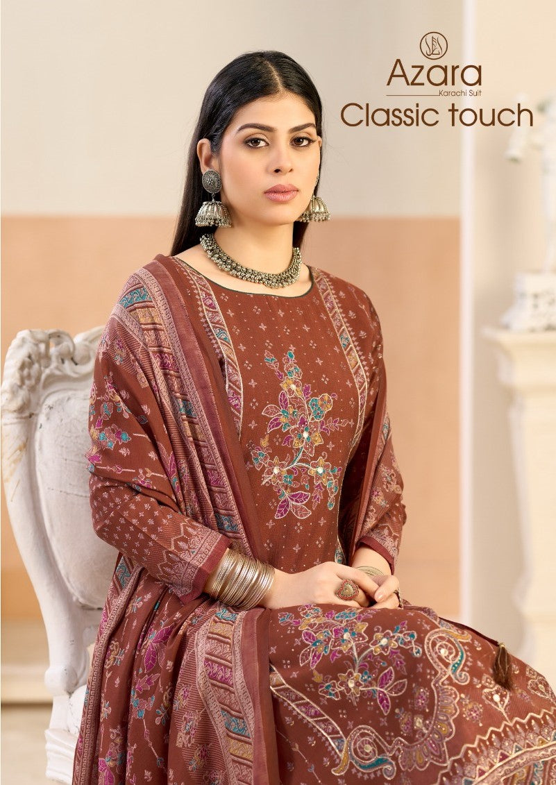 Classic Touch Radhika Fashion Azara Viscose Karachi Salwar Suits Supplier India
