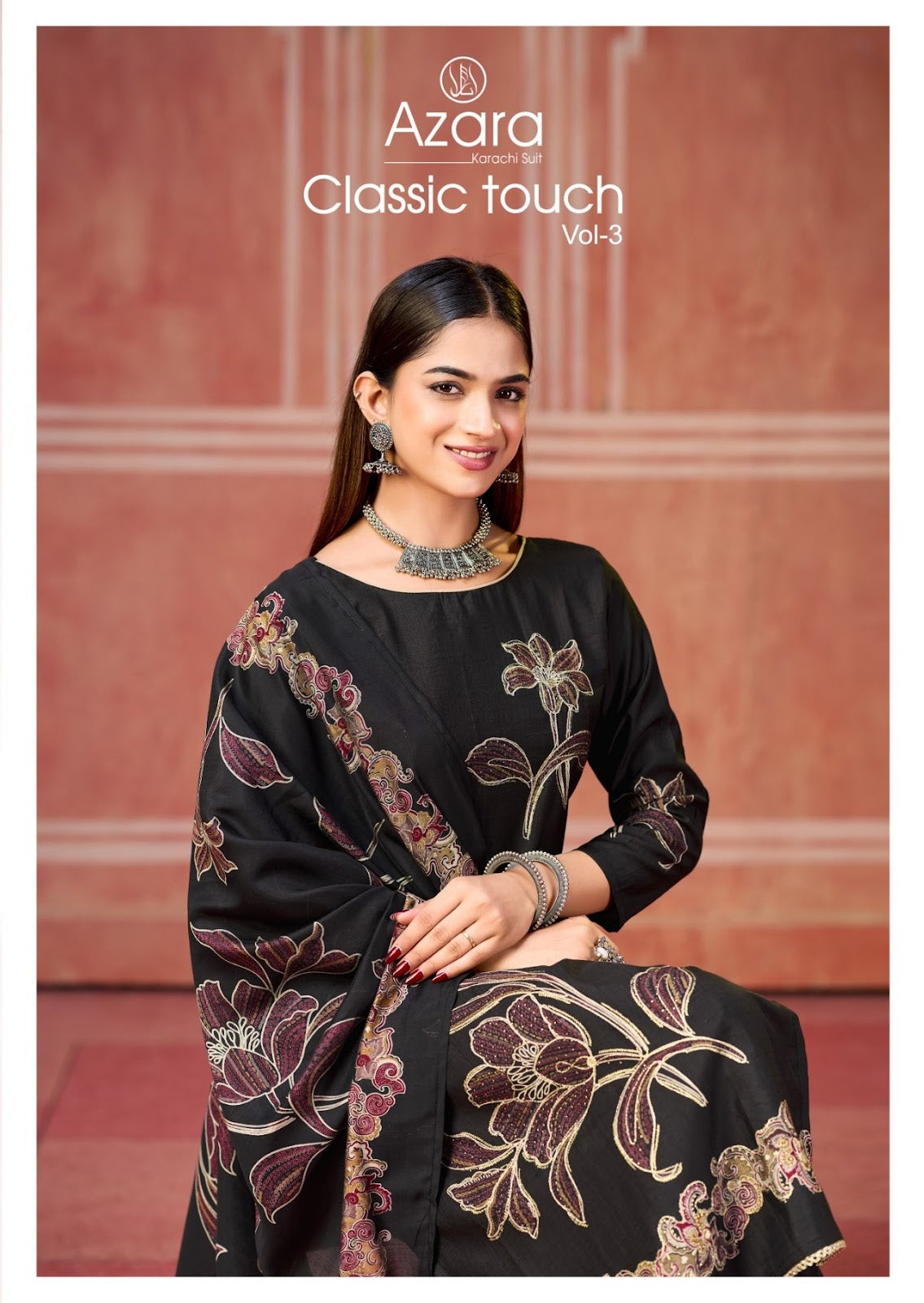 Classic Touch Vol 3 Radhika Fashion Azara Viscose Karachi Salwar Suits Manufacturer Ahmedabad