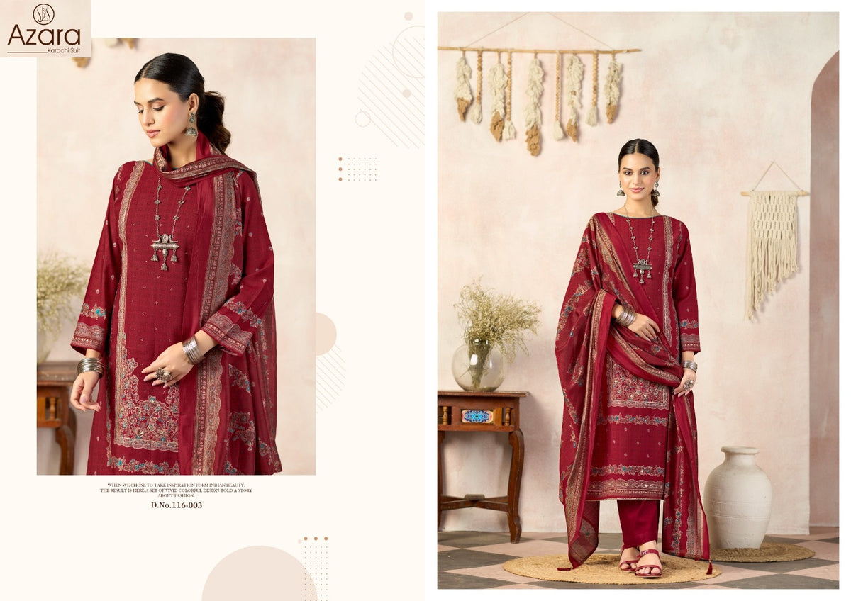Classic Touch Vol 5 Radhika Fashion Azara Viscose Karachi Salwar Suits Supplier