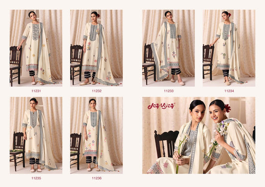 Classic Vibes Jay Vijay Cotton Jacquard Pant Style Suits Wholesale Price