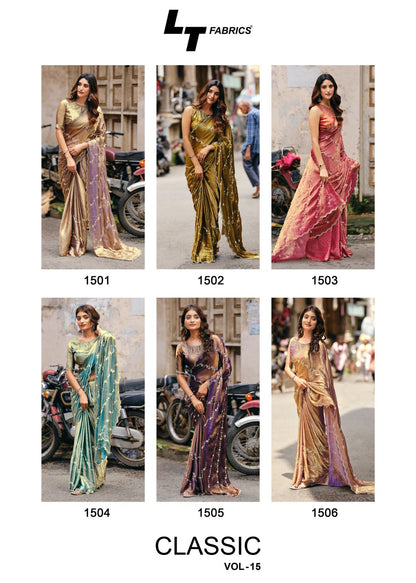 Classic Vol 15 Lt Fabrics Silk Sarees Exporter Ahmedabad