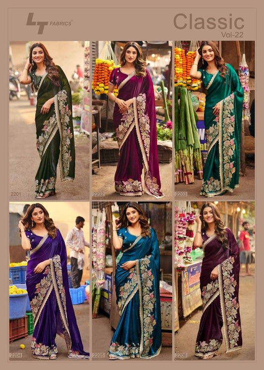 Classic Vol 22 Lt Fabrics Silk Sarees Manufacturer Gujarat